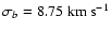 $\sigma_{b} = 8.75
~{\rm km~s}^{-1}$
