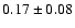 $0.17 \pm 0.08$
