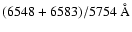 $(6548+6583)/5754~\AA$