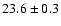 $23.6 \pm 0.3$