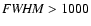 ${\it FWHM} > 1000$