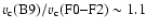 $v_{\rm c}(\mbox{B9})/v_{\rm c}(\mbox{F0--F2}) \sim 1.1$