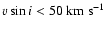 $\ensuremath{v\sin i} <50~\ensuremath{{\rm km}~{\rm s}^{-1}} $