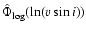 $\hat{\Phi}_{\rm log}(\ln(\ensuremath{v\sin i} ))$