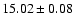 $15.02\pm0.08$