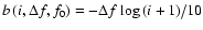 $b\left( {i,\Delta f,f_0 } \right) = {{ - \Delta f\log
\left( {i + 1} \right)} \...
... f\log \left( {i + 1} \right)} {10}}} \right.
\kern-\nulldelimiterspace} {10}}$