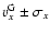 $v_x^{\rm G}\pm \sigma_x$
