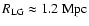 $R_{\rm LG}\approx 1.2~{\rm Mpc}$