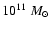 $10^{11}~M_\odot$