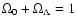 $\Omega_0 + \Omega_\Lambda = 1$