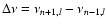 $\Delta \nu = \nu_{n+1,l} - \nu_{n-1,l}$