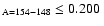 $_{\rm A =154-148}\leq 0.200~$