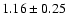 $1.16\pm0.25$