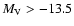 $M_{\rm
V}>-13.5$