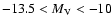 $-13.5<M_{\rm V}<-10$