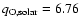 $q_{\rm O, solar} = 6.76$