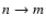 $n\rightarrow m$