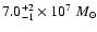 $7.0^{+2}_{-1}\times10^{7}~M_{\odot}$
