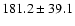 $181.2\pm39.1$
