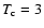$T_{\rm c}=3$