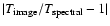 $\vert T_{\rm image}/T_{\rm spectral}-1\vert$