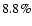 $8.8\%$