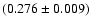 $(0.276 \pm 0.009)$