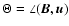 $\Theta=\angle(\vec{B},{\vec{u}})$