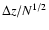 $\Delta z / N^{1/2}$