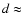 $d \approx$