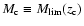 $M_{\rm c} \equiv M_{\rm lim}(z_{\rm c})$