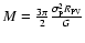 $M = \frac{3\pi}{2}\frac{\sigma^{2}_{\rm P} R_{\rm PV}}{G}$