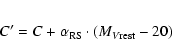 \begin{eqnarray*}C'=C+\alpha_{\rm RS}\cdot (M_{V{\rm rest}}-20)
\end{eqnarray*}