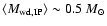 $\langle M_{\rm wd,IP} \rangle\sim0.5~M_{\odot}$