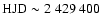 $\rm HJD\sim 2~429~400$