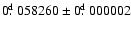 $0\hbox{$.\!\!^{\rm d}$ }058260 \pm
0\hbox{$.\!\!^{\rm d}$ }000002$