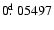 $0\hbox{$.\!\!^{\rm d}$ }05497$