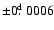 $\pm 0\hbox{$.\!\!^{\rm d}$ }0006$