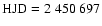 $\rm HJD=2~450~697$