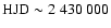 $\rm HJD\sim2~430~000$