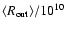 $\langle R_{{\rm out}}\rangle/10^{10}$