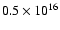 $0.5\times10^{16}$