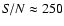 ${\it S/N}\approx250$