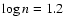 $\log n=1.2$