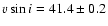 $v\sin i=41.4\pm 0.2$