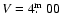 $V=4\hbox{$.\!\!^{\rm m}$ }00$
