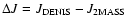 $\Delta J = J_{\rm DENIS} - J_{\rm 2MASS}$