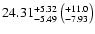$24.31^{+5.32}_{-5.49}\left(^{+11.0}_{-7.93}\right)$