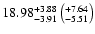 $18.98^{+3.88}_{-3.91}\left(^{+7.64}_{-5.51}\right)$