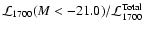 ${\cal L}_{1700}(M<-21.0)/{\cal L}_{1700}^{{\rm Total}}$